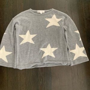 Grey wool sweater with stars